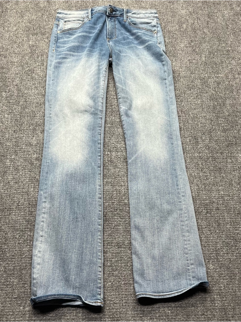 Driftwood Jeans Womens 29x32 Blue Kelly Bootcut Light Wash Whiskered
